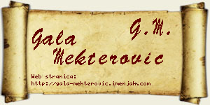 Gala Mekterović vizit kartica